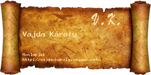 Vajda Károly névjegykártya