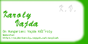 karoly vajda business card